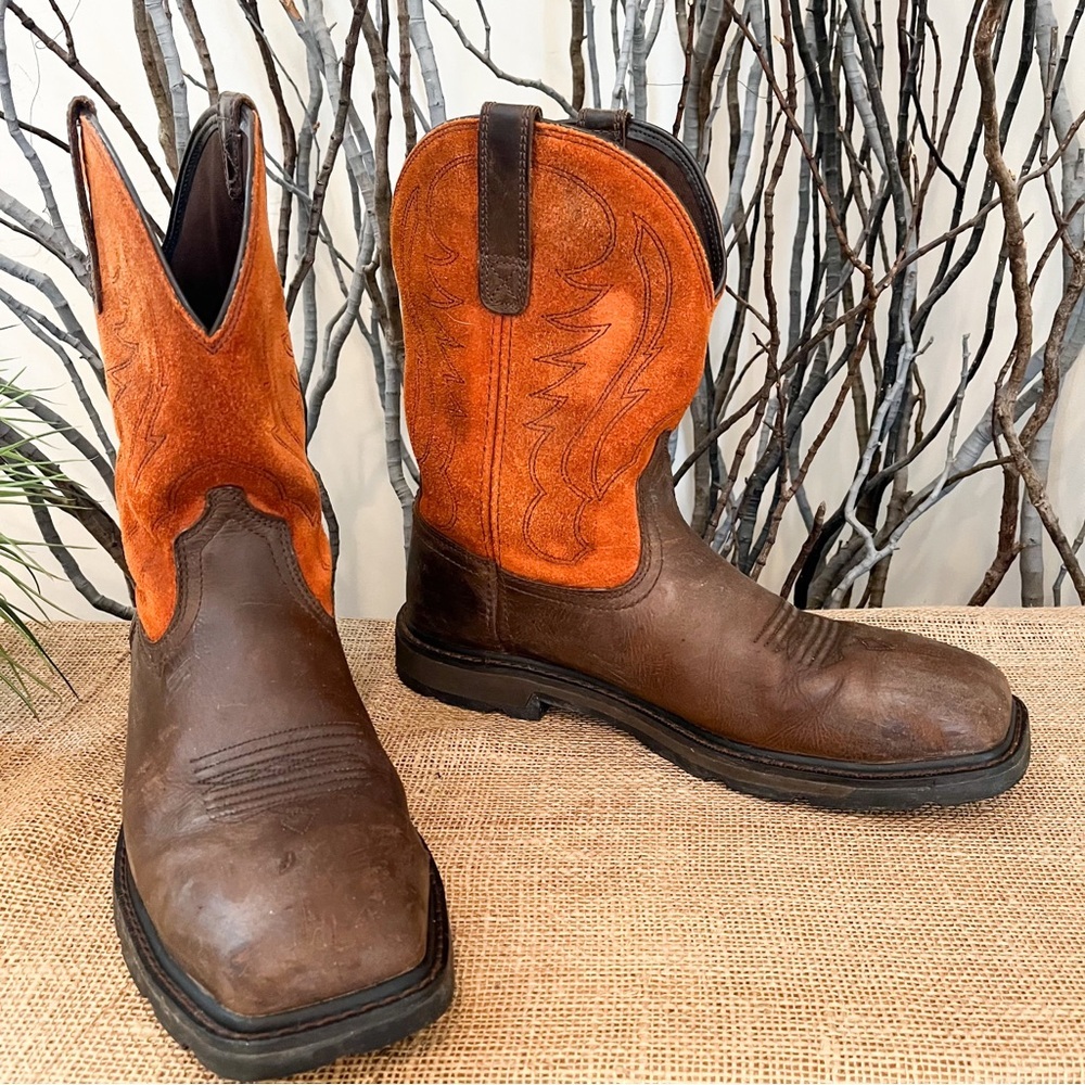 Ariat Men’s Groundbreaker Steel Toe Work Boots Size 12 - Picture 6 of 14